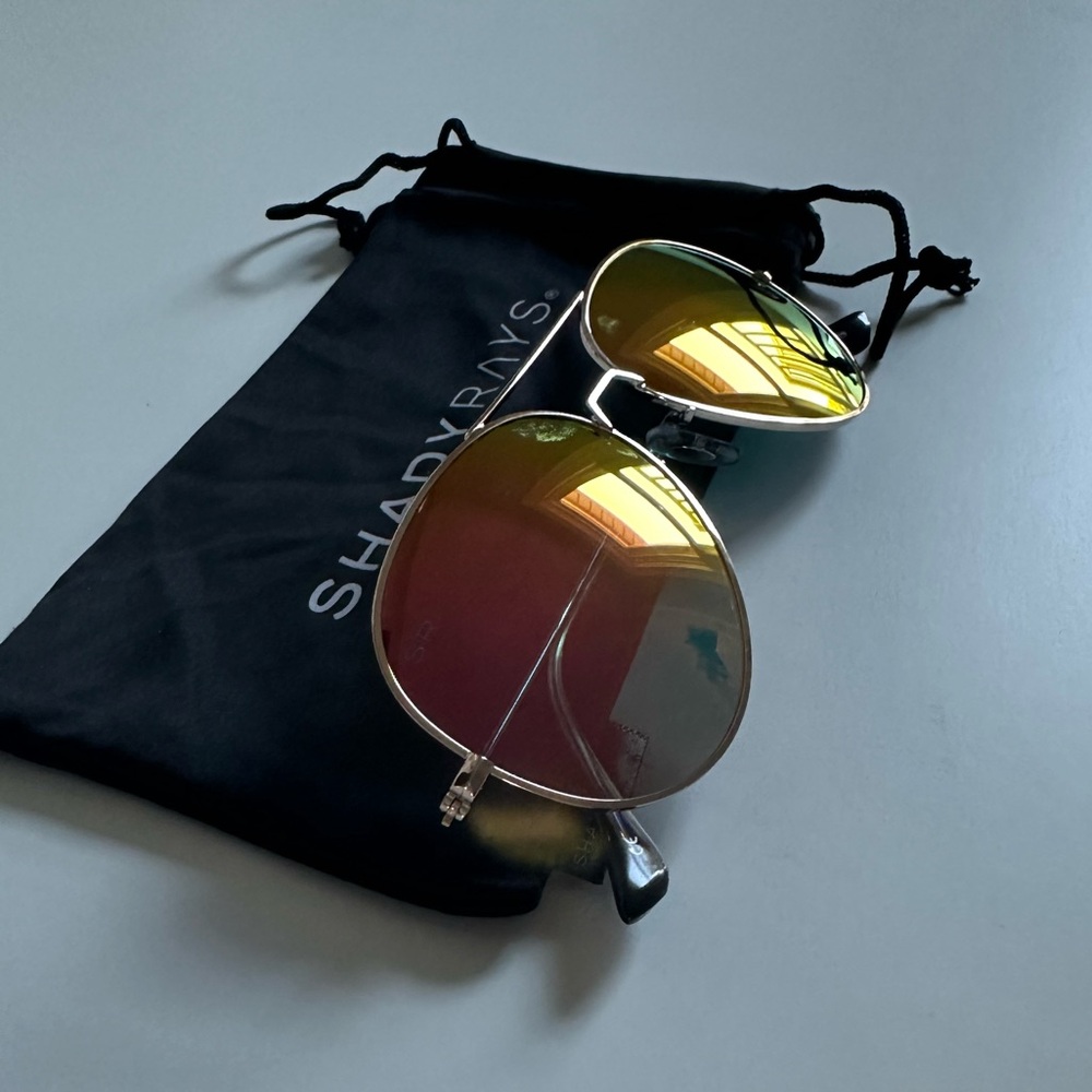 NEW. ShadyRays. Womens Gold Polarized Aviators.